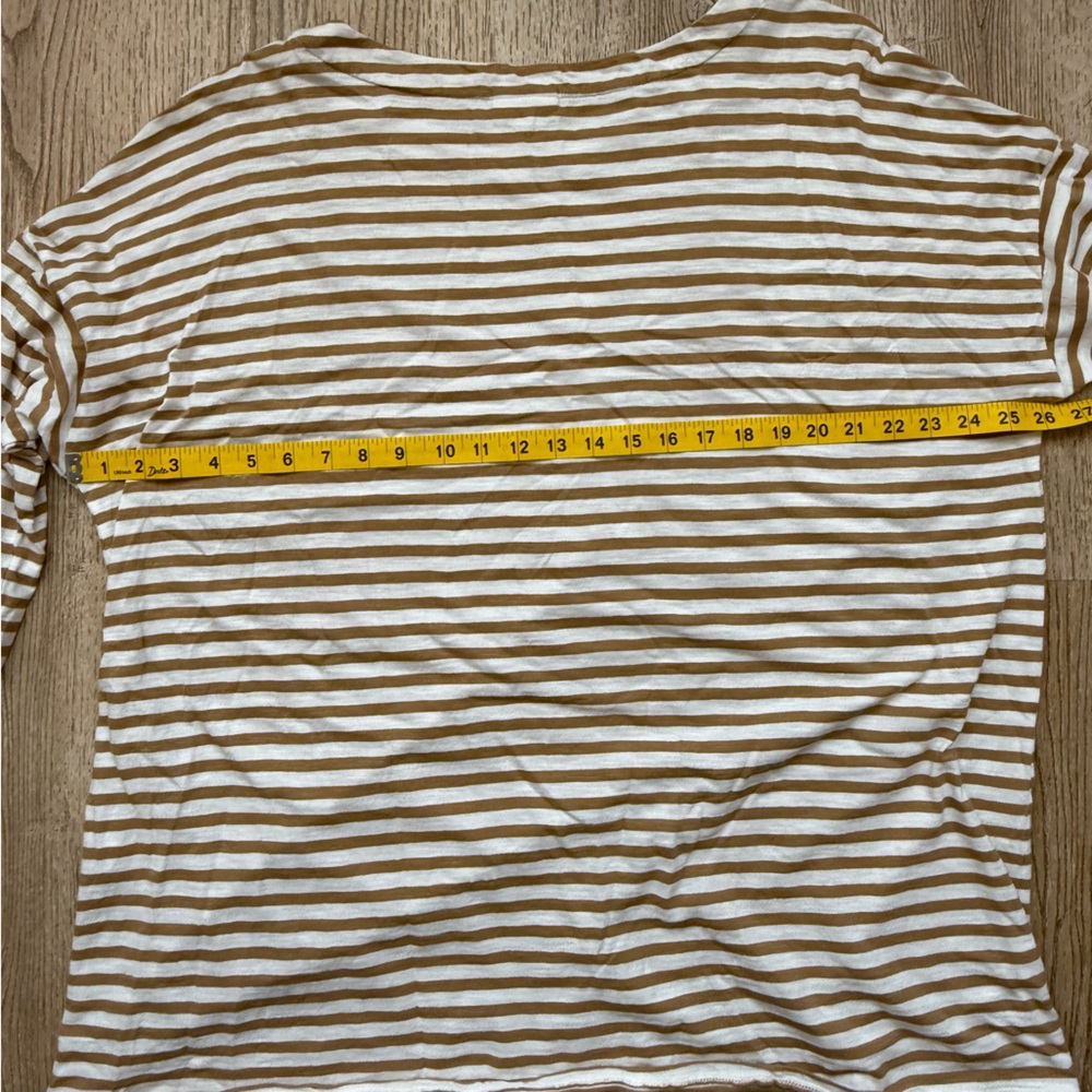 J.Jill Striped Cotton 3/4 Length Sleeve Top- Casual Spring - Picture 4 of 6